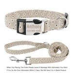 Bohemia Engraved Dog Collar Custom Puppy Cat Leashes