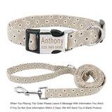 Bohemia Engraved Dog Collar Custom Puppy Cat Leashes