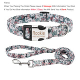 Bohemia Engraved Dog Collar Custom Puppy Cat Leashes