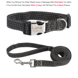 Bohemia Engraved Dog Collar Custom Puppy Cat Leashes