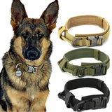 Dog Collar Adjustable Military Tactical Pets Dog Collars Leash