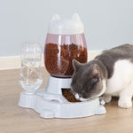 2 IN 1 Cat dog Water And Food Feeder Dispenser