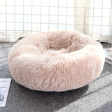 Dog Bed Long Plush Basket Calming Beds