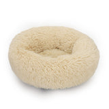 Dog Bed Long Plush Basket Calming Beds