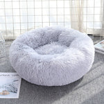 Dog Bed Long Plush Basket Calming Beds