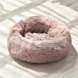 Dog Bed Long Plush Basket Calming Beds