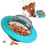 Flying Saucer Dog Game Flying Discs Toys Cat Chew Leaking Slow Food Feeder Ball Puppy IQ Training Toy Anti Choke Puzzle Dogs