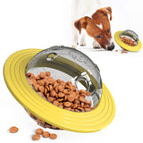 Flying Saucer Dog Game Flying Discs Toys Cat Chew Leaking Slow Food Feeder Ball Puppy IQ Training Toy Anti Choke Puzzle Dogs