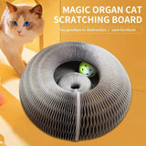 Round Cats Scratching Board With Toy Bell Ball