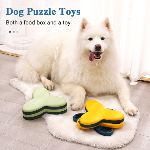 Pet Dog Puzzle Toys Interactive Turntable Slow Feeder