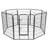 48&quot; 8 Panel Metal Pet Puppy Dog Kennel Fence Playpen