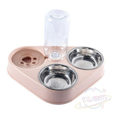 SWT 3 in 1 Stainless Steel Pet Dog Feeder Bowl