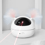 Cat Toy Electric LED Laser 360 Degree Interactive Toys Intelligent Automatic Roly-poly Robot Teasing Feather Toys Pet Supplies