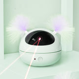 Cat Toy Electric LED Laser 360 Degree Interactive Toys Intelligent Automatic Roly-poly Robot Teasing Feather Toys Pet Supplies